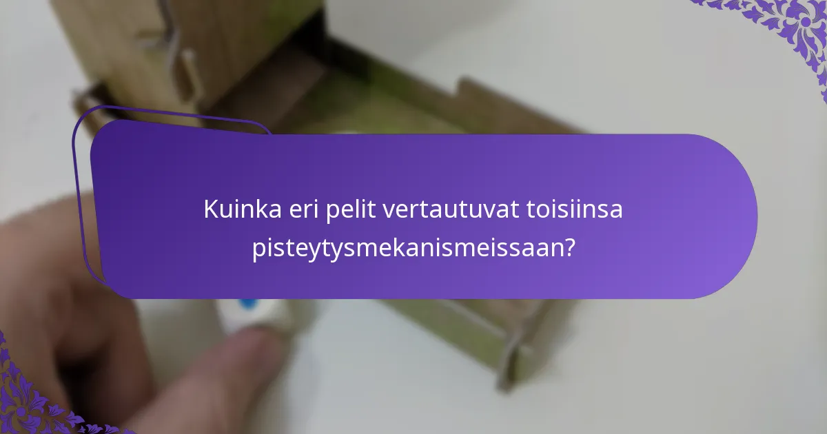 Mitkä tekijät tulisi ottaa huomioon pisteytysjärjestelmiä suunniteltaessa?