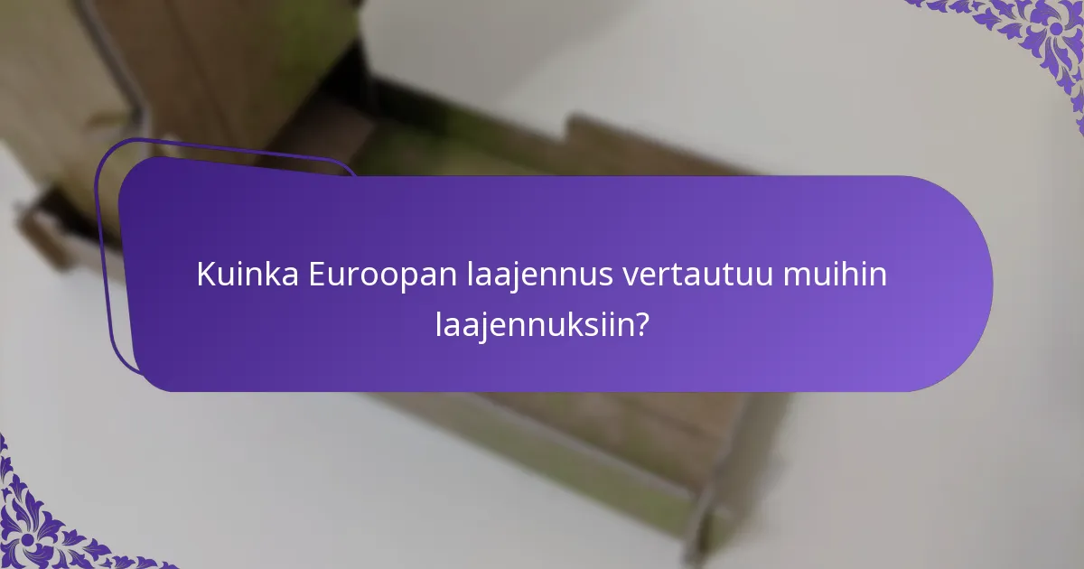 Mitkä ainutlaatuiset kortit esitellään Euroopan laajennuksessa?