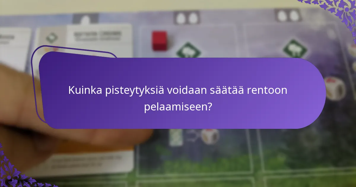 Kuinka talon säännöt vaikuttavat pisteytykseen peleissä?