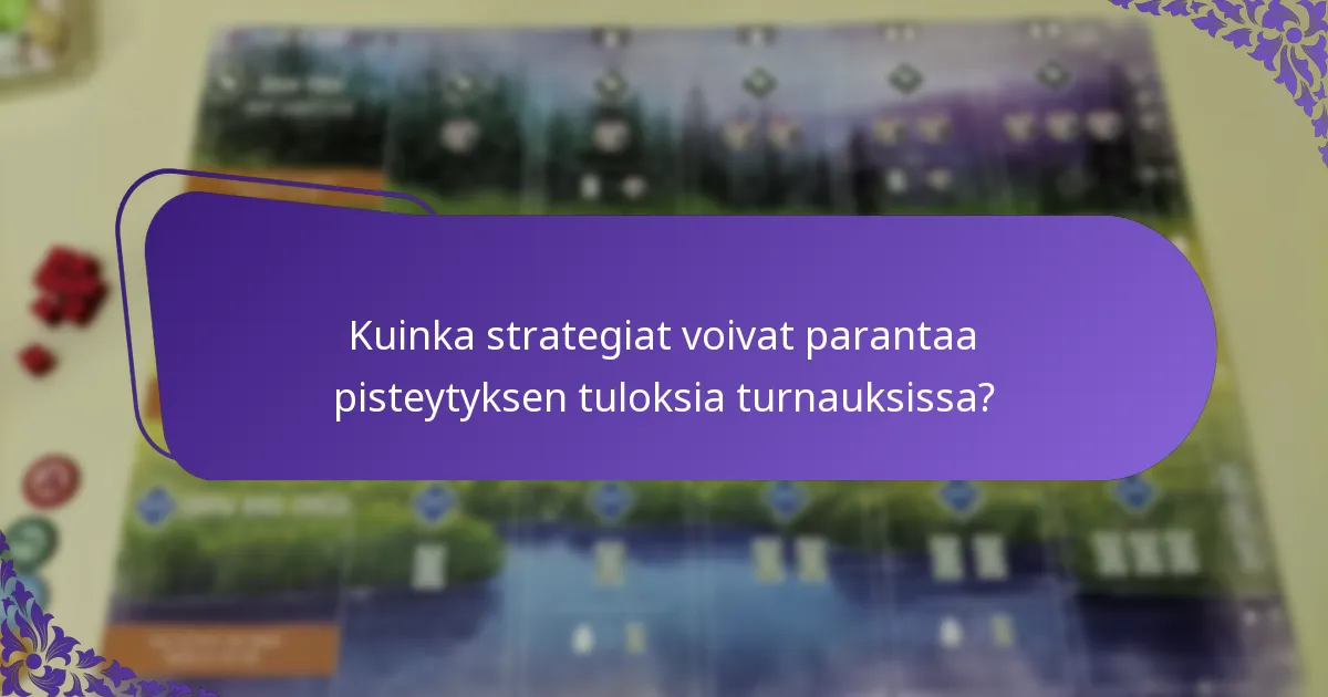Kuinka strategiat voivat parantaa pisteytyksen tuloksia turnauksissa?