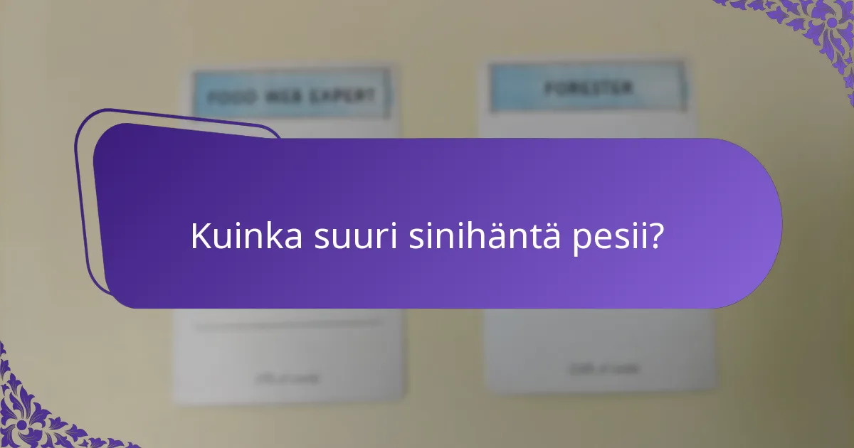 Missä suuri sinihäntä elää?