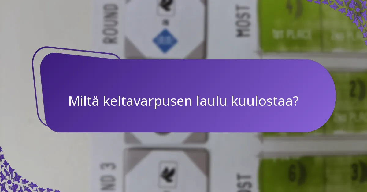 Kuinka muuttokäyttäytyminen vaikuttaa keltavarpusten populaatioihin?