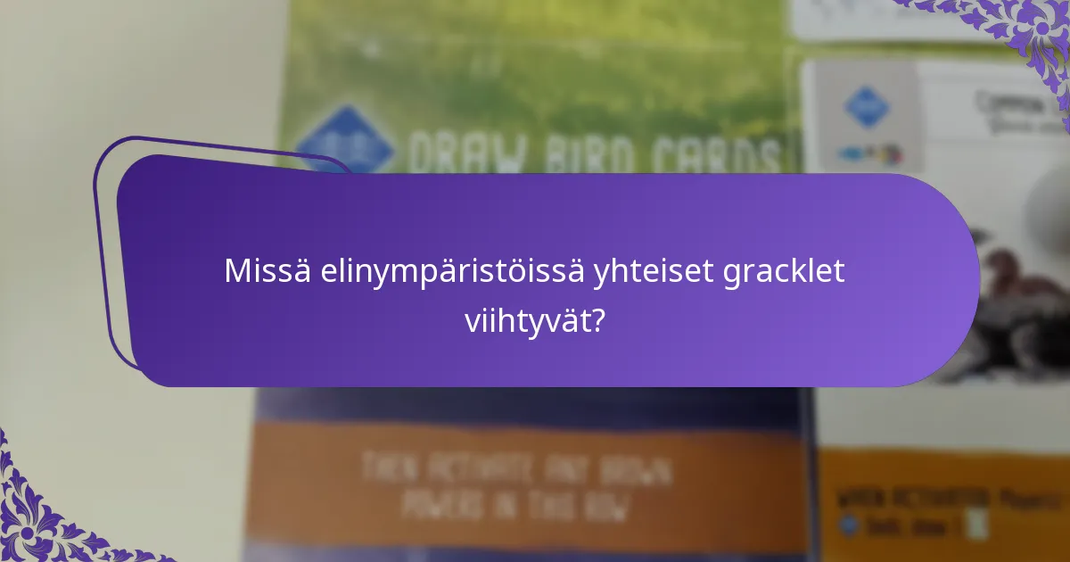 Kuinka yhteiset gracklet sopeutuvat ympäristön muutoksiin?