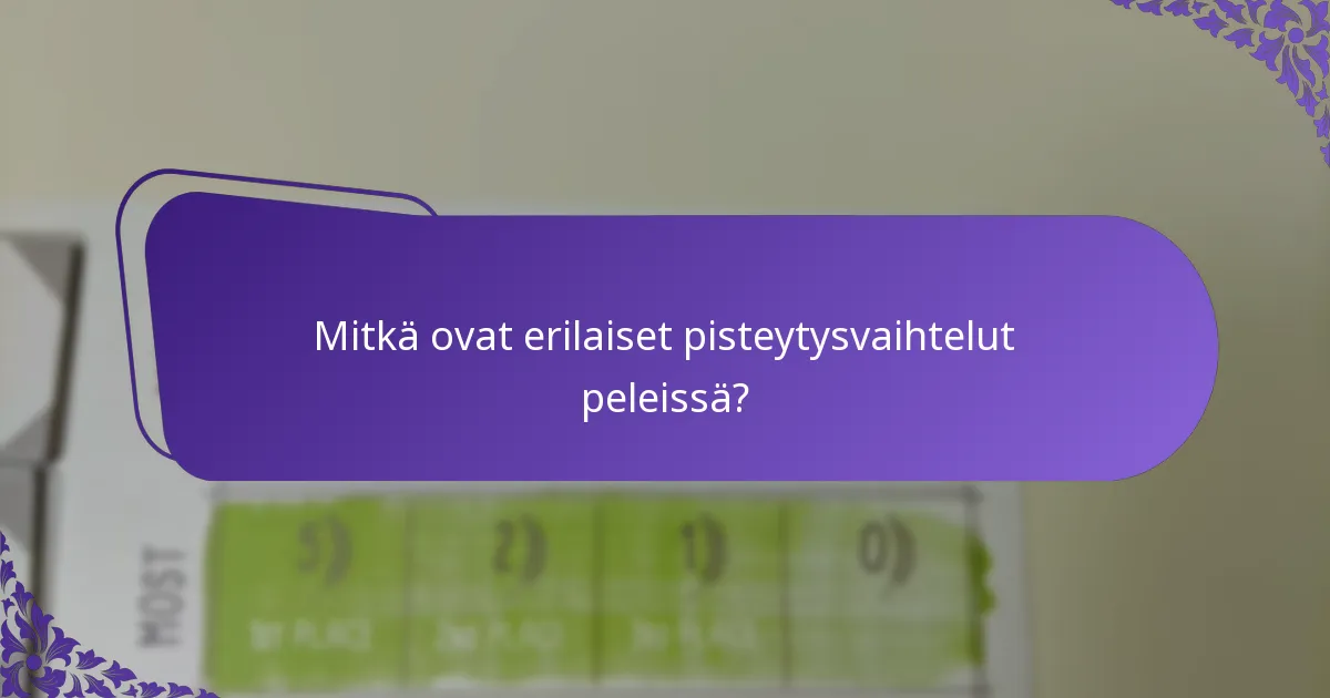 Kuinka pisteytyksiä voidaan säätää rentoon pelaamiseen?