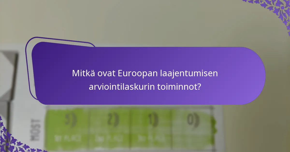 Mitkä ovat arviointilaskureiden variaatiot Euroopan markkinoilla?